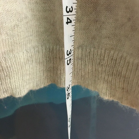 BCBGMAXAZRIA Dress Womens Sz M Beige Angora Wool Knit Long Sleeve Sweater - Picture 10 of 10